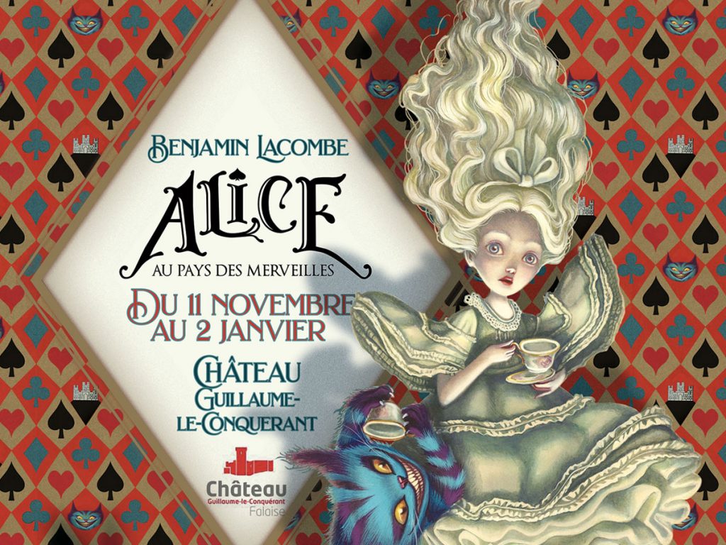 Expositionconte "Alice au Pays des Merveilles" au Château GuillaumeleConquérant Pays de Falaise